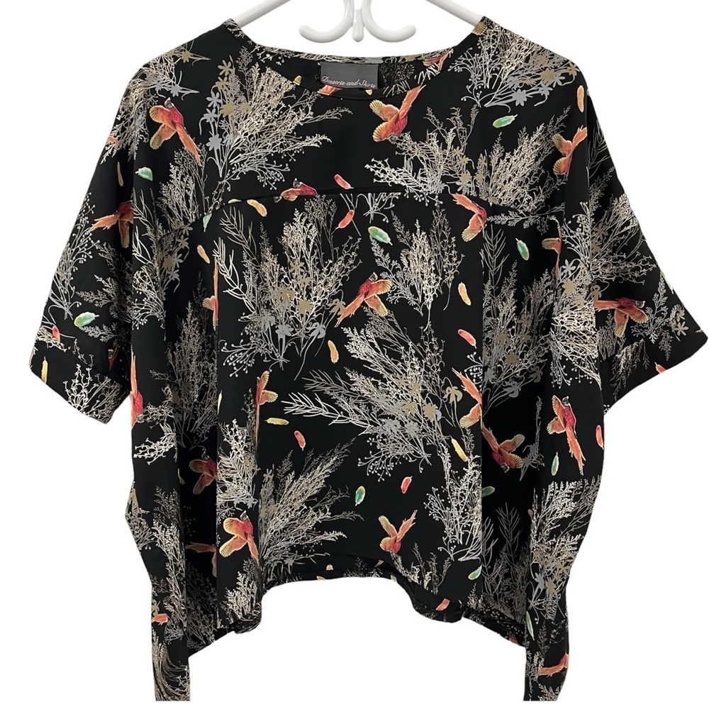 ❌❌SOLD❌❌DESSERTS AND SKIRTS CHLOE TOP ADORABLE BIRDS PRINT